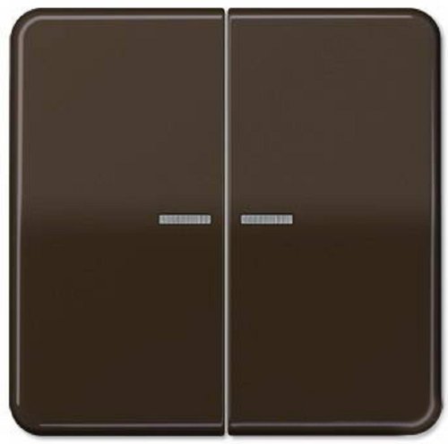 Лицевая панель Jung CD500 для 2-кл. выключателя с подсветкой коричневый картинка